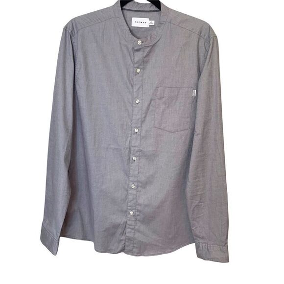 TOPMAN Long Sleeve Stretch Skinny Oxford Shirt - Picture 7 of 11